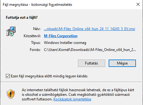  Útmutató M-Files demo verzió telepítéséhez