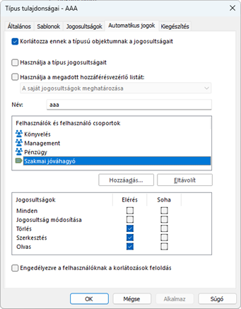 M-Files jogosultság beállítás
